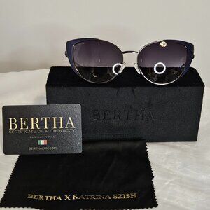 Bertha Bailey Cat Eye 60mm Polarized Sunglasses, Made in Italy - NIB